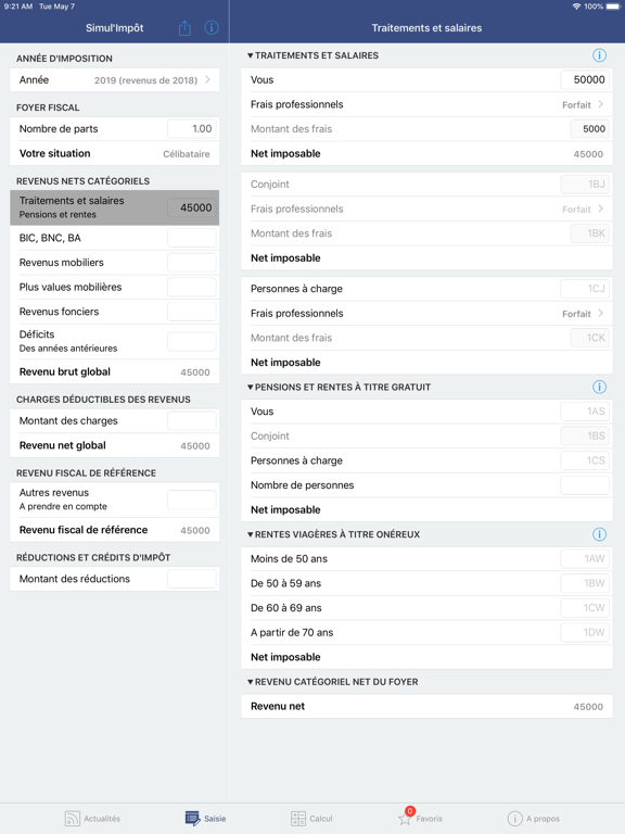 Screenshot #4 pour Simul'Impôt Lite