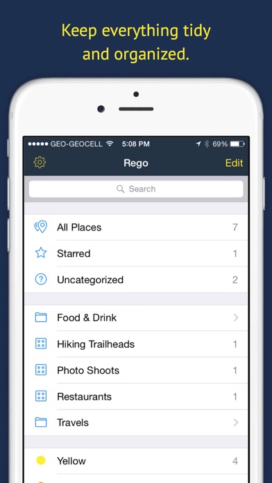 Rego - Bookmark Your Places Screenshot