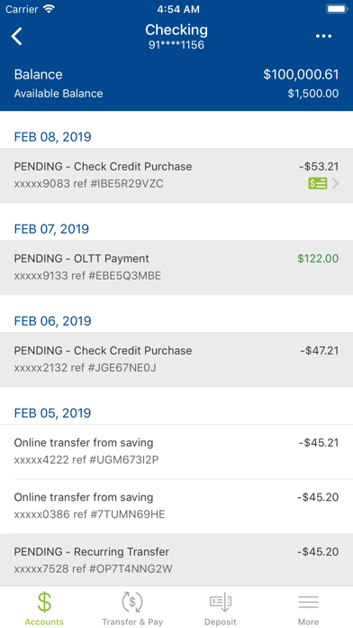VAPR MOBILE BANKING Screenshot