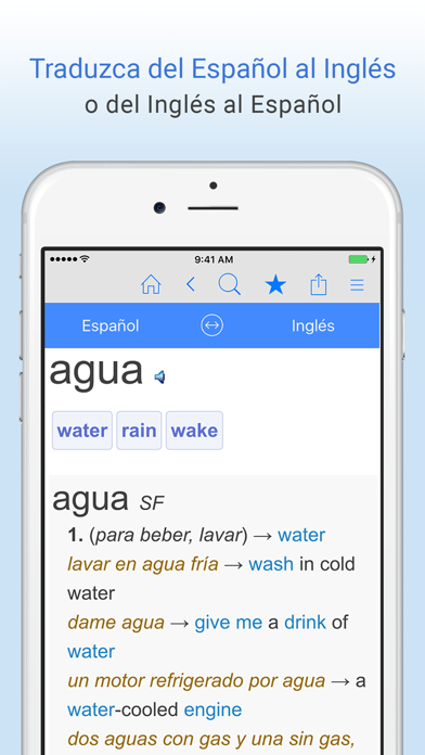 Diccionario Español-Inglés. Screenshot