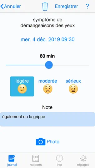 Capture d'écran de FoodSeeq sur iPhone 4
