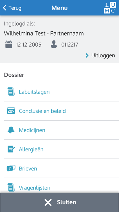 mijnLUMC Screenshot