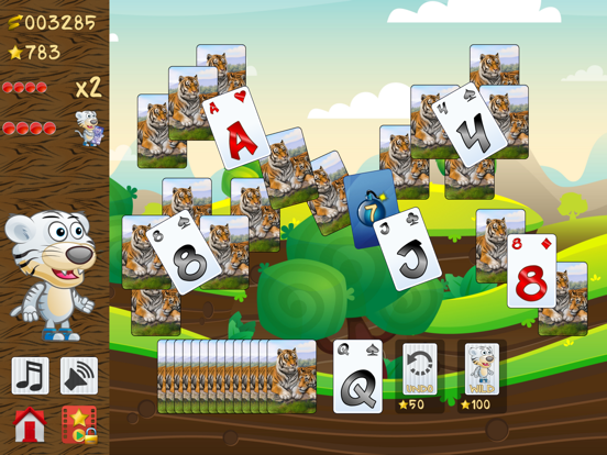 Tiger Solitaire, fun card game iPad screenshot