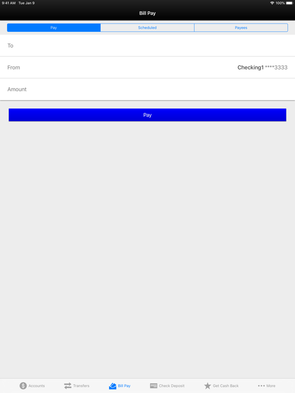Pitney Bowes Employees FCU iPad screenshot 5 - Finance app