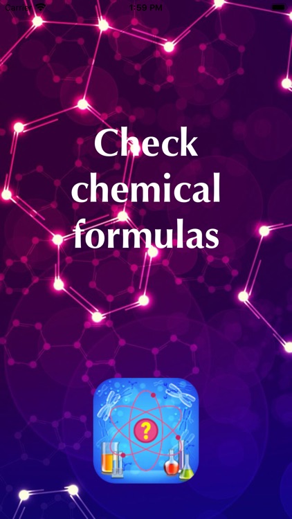 Check chemical formulas