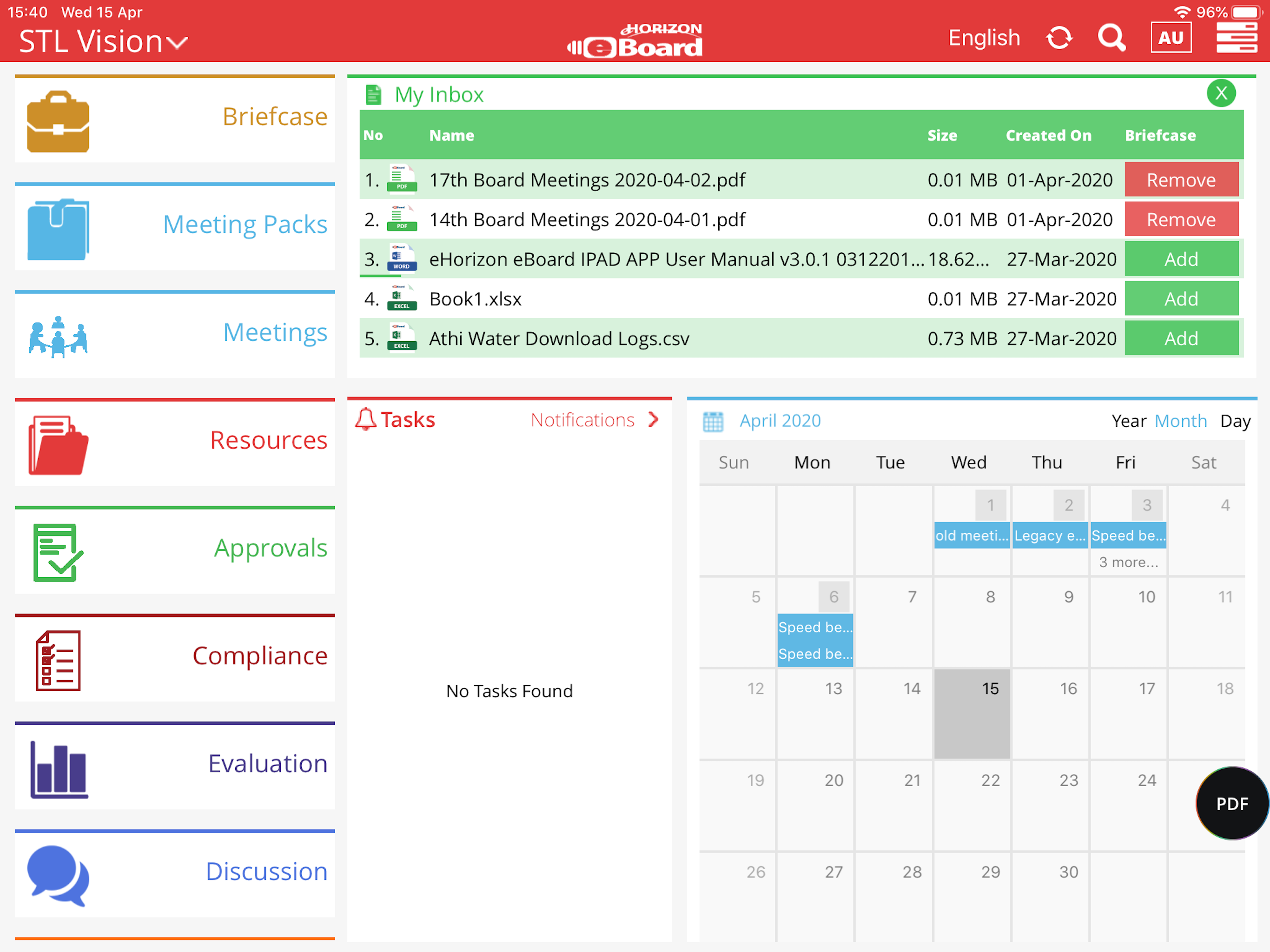 eHorizon eBoard screenshot 3