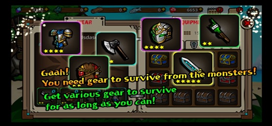 Screenshot of Stay Alive on an island