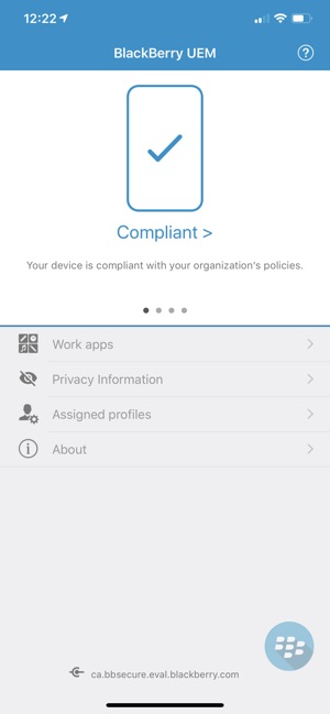 BlackBerry UEM Client