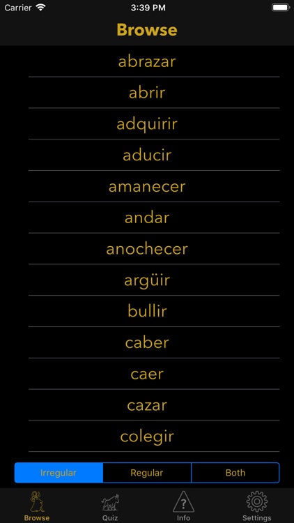 Spain: verb learning