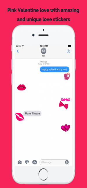Pink Valentine Love Sticker