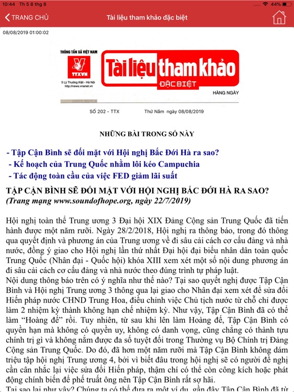 Tin Tham Khảo iPad screenshot 7 - News app
