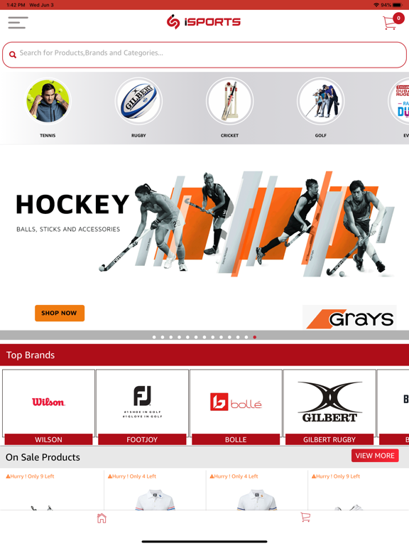 iSports Dubai iPad screenshot 2 - Shopping app