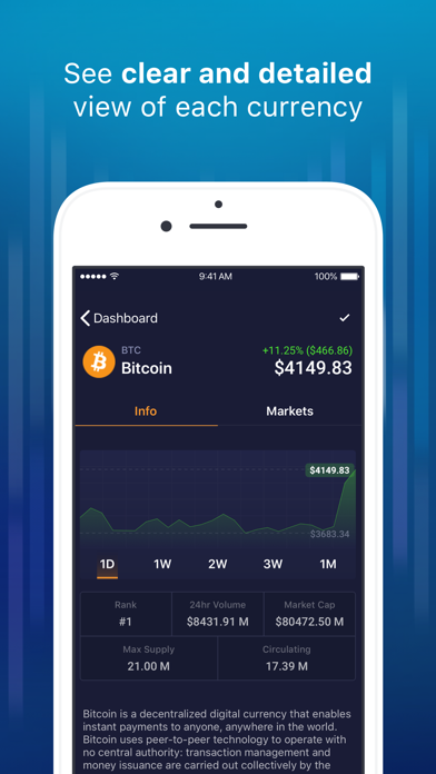 Screenshot #2 pour CryptoTrader: Charts & Alerts