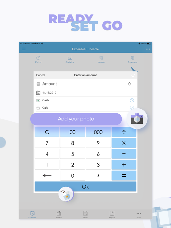 Expenses and Income Tracker iPad screenshot 2 - Finance app