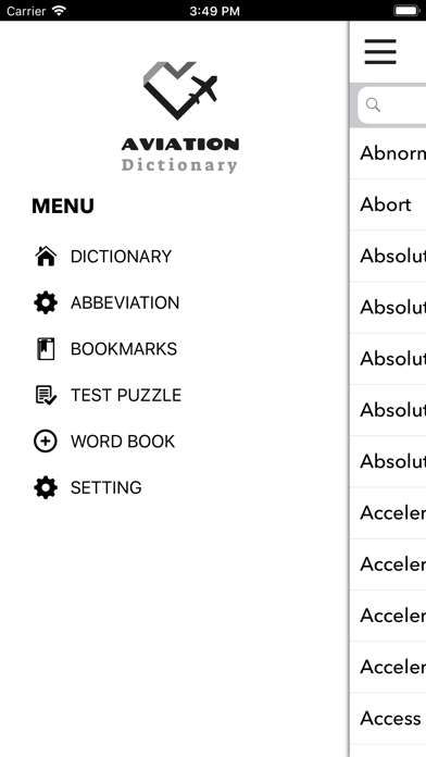 Screenshot #2 pour Aviation Dictionary - Offline