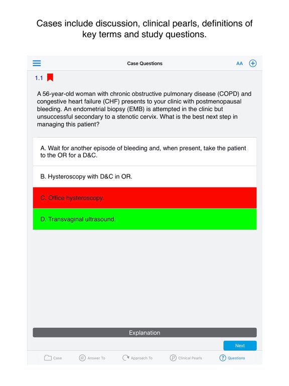 Case Files Gynecologic Surgery iPad screenshot 4 - Medical app