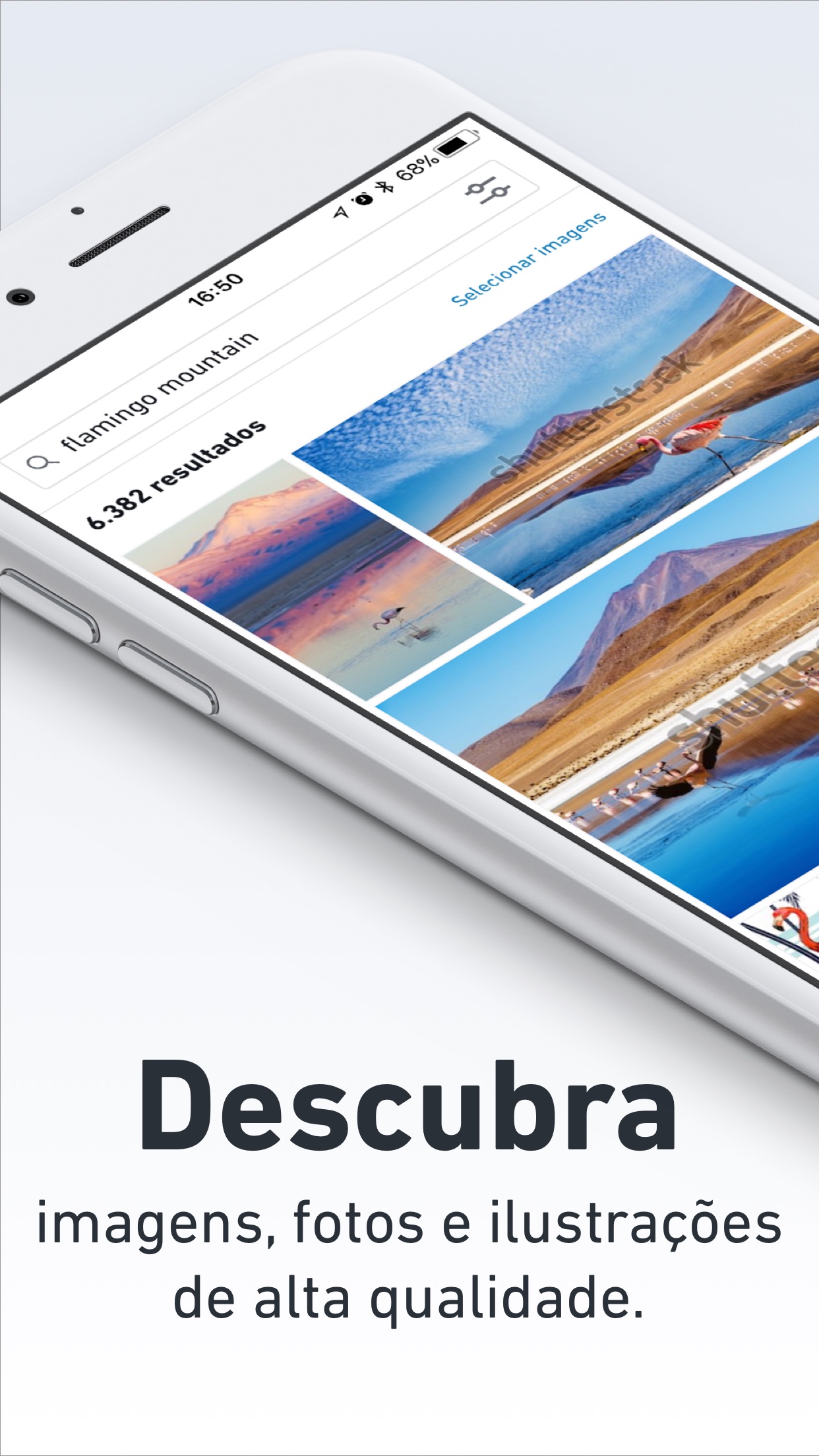 Screenshot do app Shutterstock: Estoque de Fotos