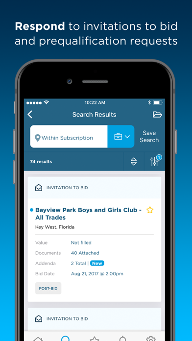 ConstructConnect Contractors Screenshot