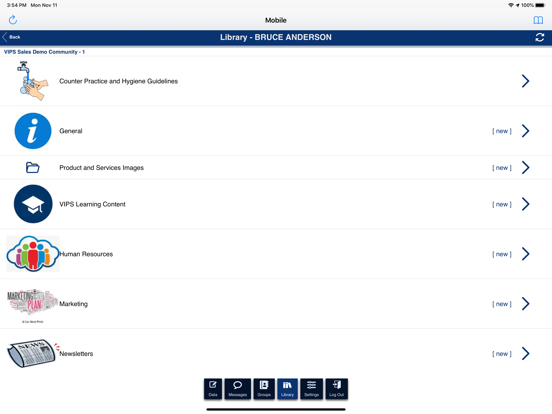 VIPSMobile iPad screenshot