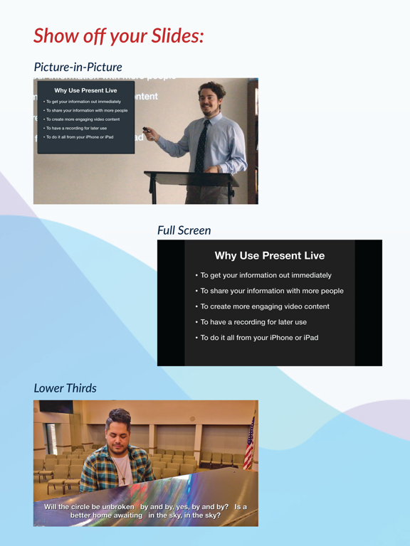 Present Live iPad screenshot 3 - Photo & Video app