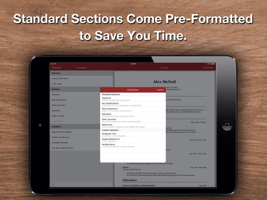 Resume Star 2: Pro CV Designer iPad screenshot 4 - Business app