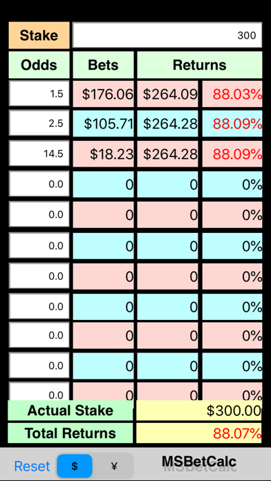 MSBetCalc screenshot1