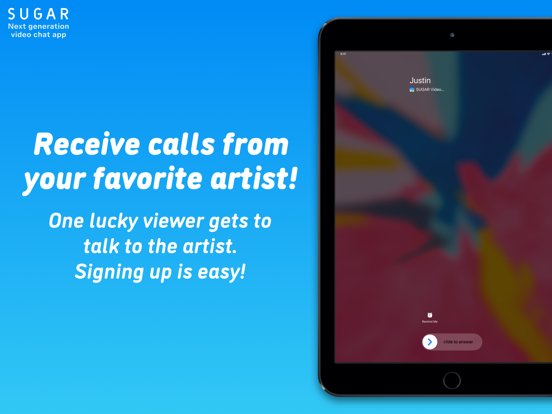 SUGAR - Favorite artists LIVE iPad screenshot 2 - Entertainment app