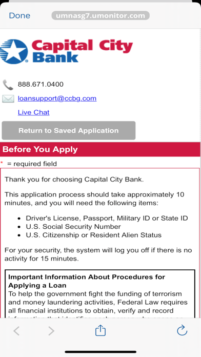 Capital City Bank Mobile Screenshot