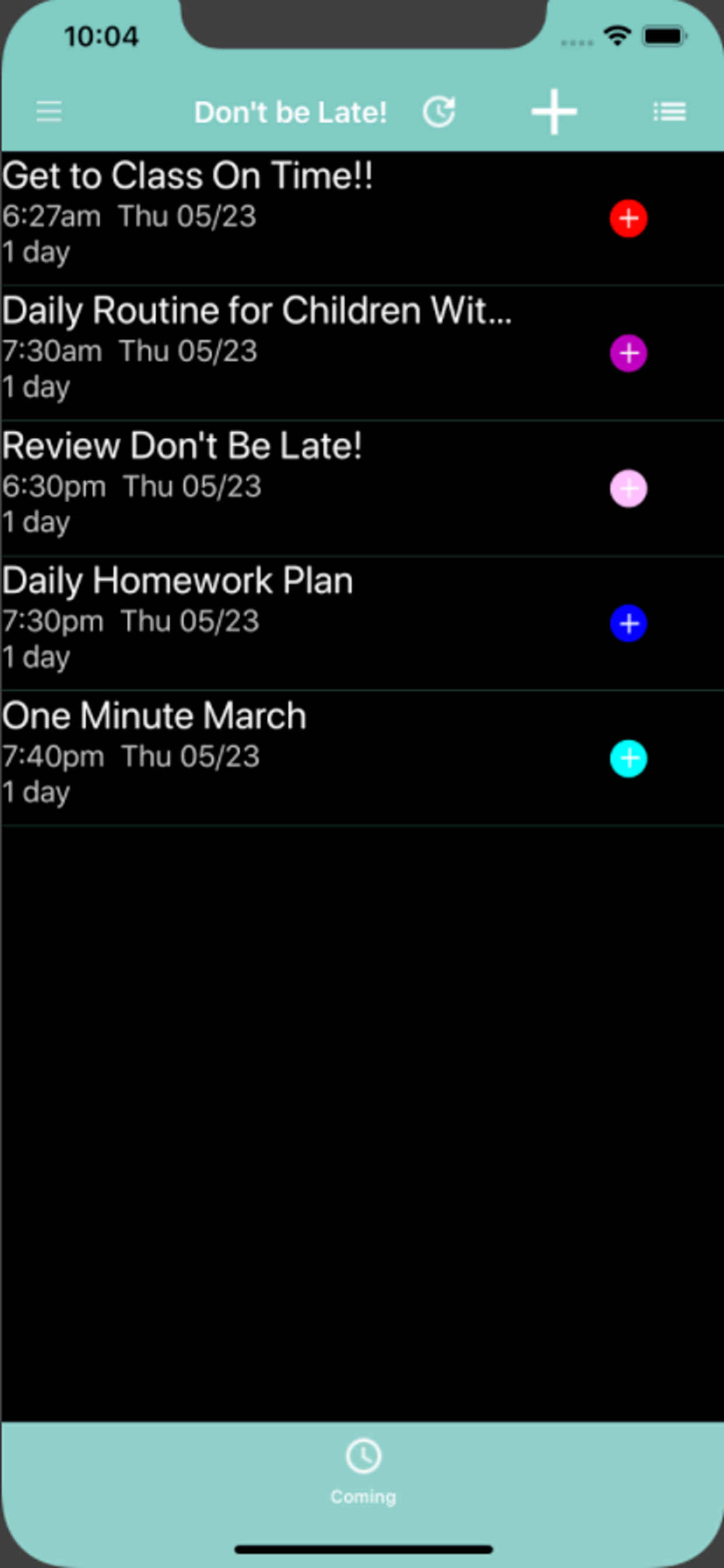 Don't Be Late!