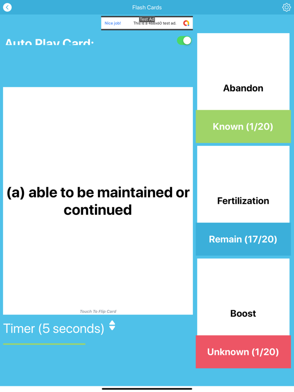 TOEFL Vocabulary-Play & Learn iPad screenshot 4 - Education app