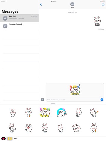 Funny Rabbit Dancing.s Stickerのおすすめ画像3