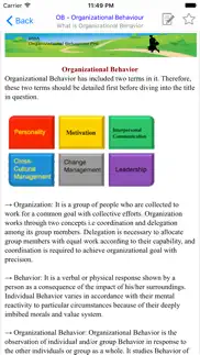 mba organizational behavior iphone screenshot 3