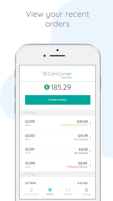 CoinCorner - Checkout Screenshot