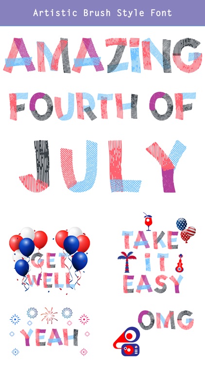 4th of July - CUstom FONt screenshot-3