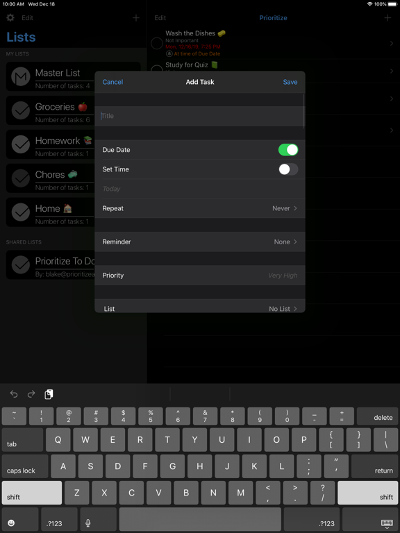 Screenshot #5 pour Prioritize: Organized To-Do