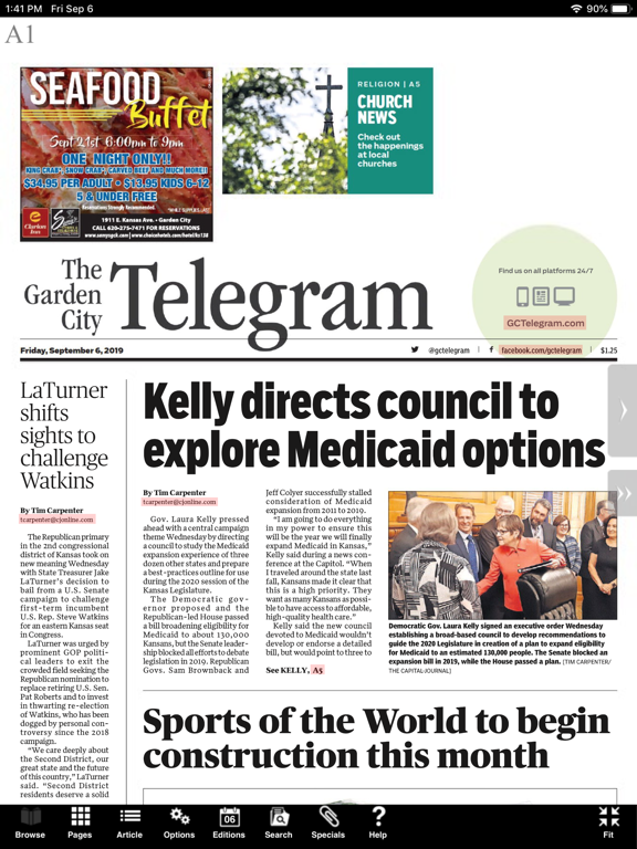 Screenshot #4 pour Garden City Telegram eEdition
