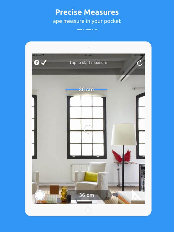 Measuring Tape App with Camera iPad screenshot 2 - Utilities app