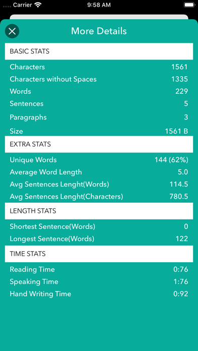 Screenshot #2 pour Words Counter - Countable Pad
