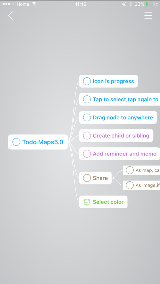 #1. TodoMaps- Mind Map for todo (iOS) Podle: WEN WU LI