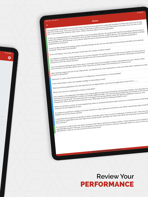 CompTIA A+ Practice Tests iPad screenshot 4 - Education app