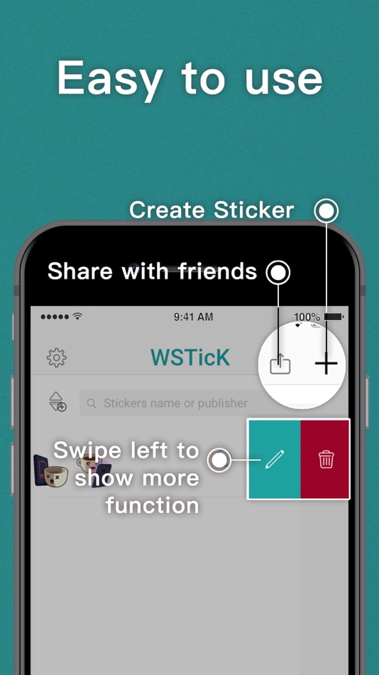 #1. WSTicK (iOS) 由: Ho Chung Kwok