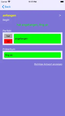Game screenshot German Verbs Past Prepositions hack