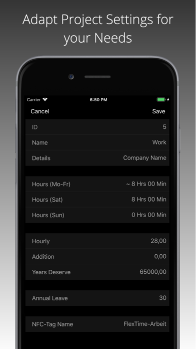 FlexLog - Work Time Tracker Screenshot