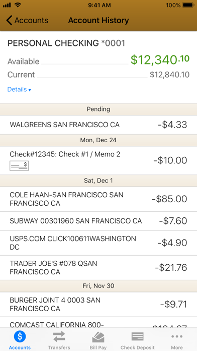 Goldwater Bank Screenshot