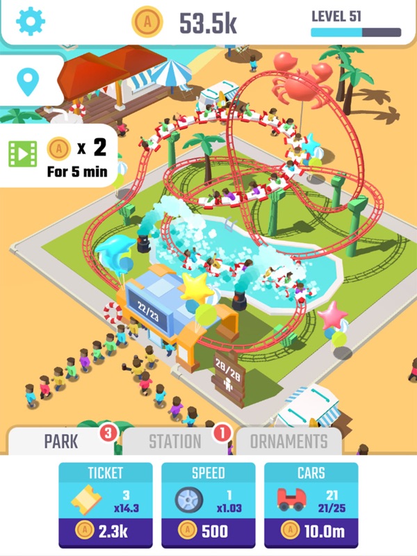 Idle Roller Coaster screenshot 6