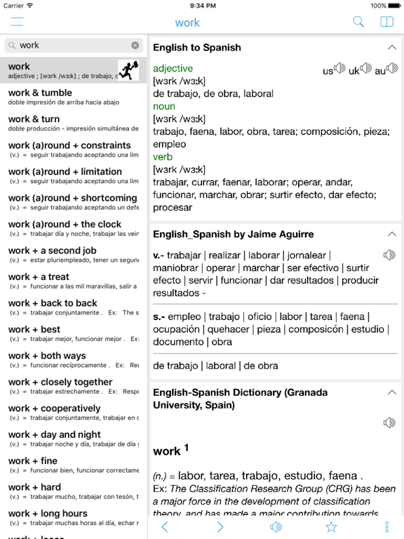 Screenshot #5 pour Spanish Dictionary - Dict Box