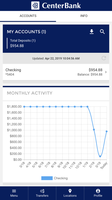 CenterBank Mobile Banking Screenshot
