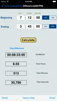 time calculator+ iphone screenshot 2