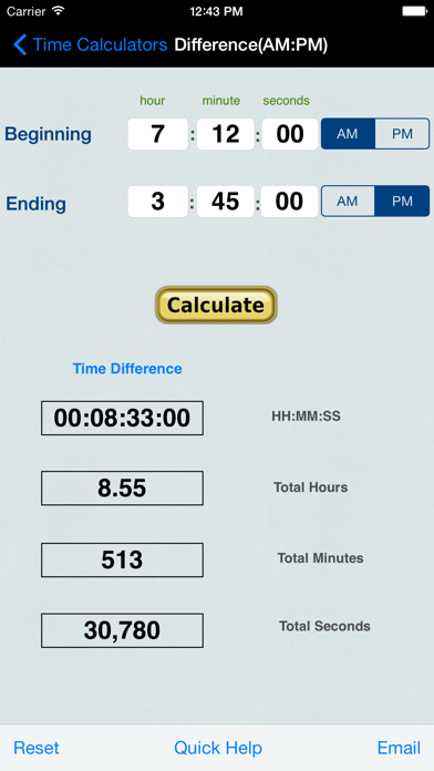 Time Calculator plus screenshot 2