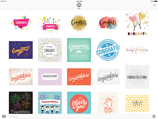 Screenshot #4 pour Congratulations Stickers